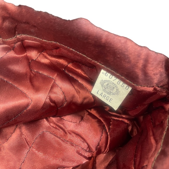 Women's 50s‎ L Brown Faux Fur Hat Ear Flaps Military Style Quilt-Lined Vintage - Picture 3 of 4